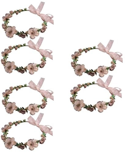 VALICLUD 6stücke Blumenkranz Haarschmuck Teilig Verstellbar Elegantes Haarband Für Hochzeit Fotografie Partys Mit Natürlichem Aussehen Und Lebendigen Farben Accessoire Für Brautjungfern