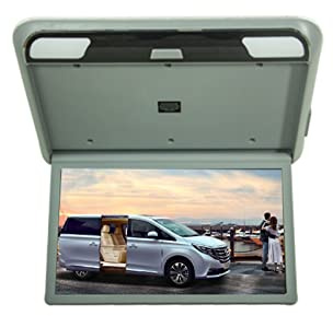 Car TV 1080P 19 pollici monitor for auto schermo LCD HD soffitto automatico TV montaggio su tetto for camper display MP5 lettore multimediale portatile for auto Offri un'esperienza super visiva(Gray M