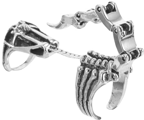 GALPADA Alloy Scorpion Full Finger Joint Ring Adjustable Gothic Hinged Activity Ring for Men Women Movable Punk Cosplay Costume Accessory