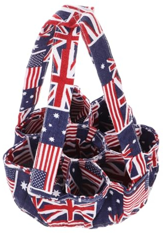 TOPBATHY Bolsas De Tela para Huevos Cesta De Recolección Diseño De Bandera Americana