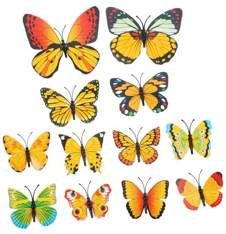 ANDRESLAD 24stücke Teiliges Schmetterlings-wandsticker Kreative Wanddeko Für Schlafzimmer Und Kinderzimmer Lebendige Wandaufkleber Für Einzigartige Raumgestaltung