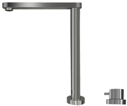 XJTNLB Küchenarmatur Vorfenster Pistolengrau Armatur Küche Vorfenster Einhandmischer Küche Edelstahl 360° Drehbar Küchenamatur