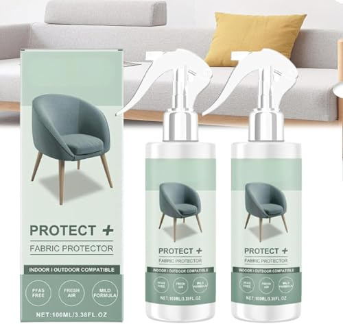 Spray Protector de Telas Multiusos Protect+, Home Essentials Upholstery Protection, Spray Protector Y Protector de Telas Contra El Agua, Protección Duradera Contra Manchas (2 Piezas)