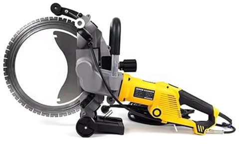 Electric Concrete Saw Brushless Circular Saw, 5000W Wall Chaser Ring Concrete Cutter Saw with Blade, for Cutting Reinforced Concrete Masonry and Natural Stone Depth29cm