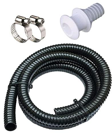 Milageto Kit di montaggio per pompa di sentina con tubo PVC da 6 piedi, Uscite da 29 mm