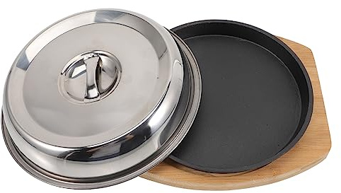 HAKIDZEL Teppanyaki Grill Nonstick Frying Pan with Lid Versatile for Home Restaurant Use