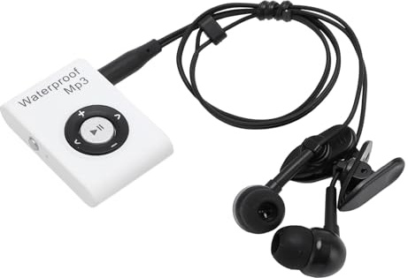 Goshyda Swimming MP3 Player 8GB Memory Multifunctional Portable Underwater Music Player Headphone for Diving Surfing Running Skiing Kayaking (White)