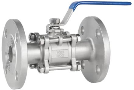 304 Edelstahl Dreiteiliger Flansch Rohrleitung Druckbeständiger manueller Ventilschalter DN15 20 25 32 40 50, 1 Stück(2 Inch)