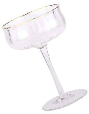 FUNOMOCYA 1 Pezzo Bicchiere Da Cocktail in Vetro Con Righe Verticali Elegante Bicchiere Martini Festa Versatile Per Uso Domestico e Party