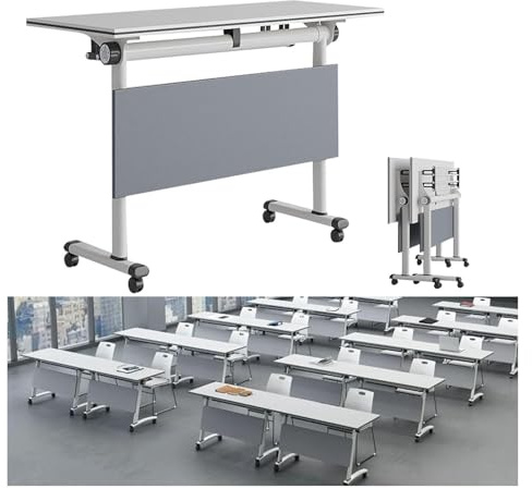 DMBBSAPBSH Besprechungstisch klappbar, Mobiler Flip-Top-Schulungstisch for Büro-Klassenzimmer(2 Pack)