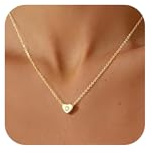 Turandoss Gold Heart Initial Necklaces for Women Dainty Initial Letter D Heart Pendant Womens Girls Necklace, Gifts for Kids Teens Girls Women Girlfriend Wife Mum Jewellery Gift for Her