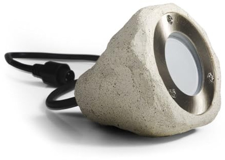 PRO CONNECT LED Bodenleuchte außen Steinoptik METEOR • 230V Gartenstrahler wasserdicht GU10 2W 50 cm Kabel Gartenbeleuchtung
