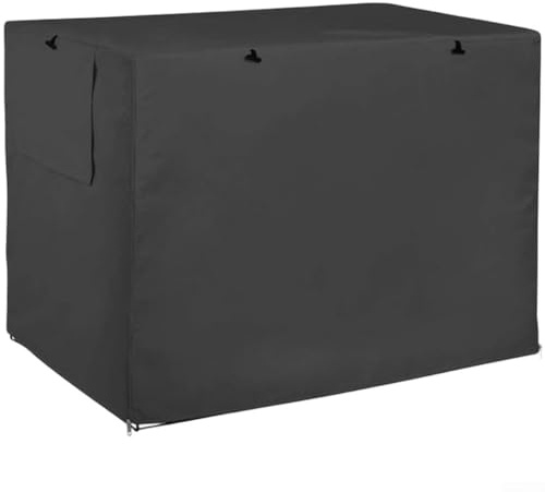 Wasserabweisende 420D Oxford Hundekäfig-Abdeckung mit verstellbaren Front- und Seitenteilen, inkl. Netz, geeignet für kleine bis große Drahtkästen (122 x 76 x 84 cm)