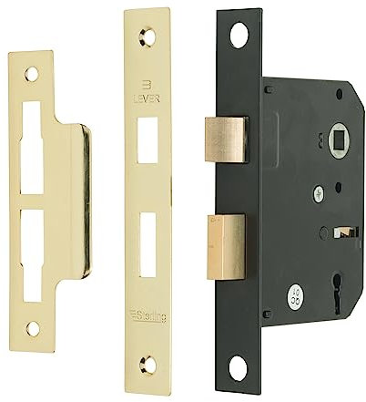 Sterling MLS330 3-inch/76mm 3-Lever Sashlock - Brass