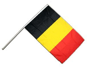 Flaggenfritze® Große Stockflagge Schwenkflagge Belgien 60 x 90 cm