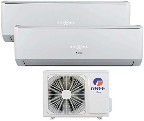 Gree Lomo Inverter Climatiseur Multi Split 12000 + 12000 BTU A++ / A+ 2 Télécommandes Infrarouges avec Affichage LCD Compresseur à Inverseur