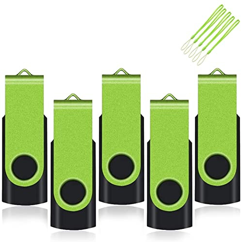 EASTBULL USB Stick 4GB 5 stück Speicherstick 2.0 USB Sticks Data Datenspeicher (4GB, Grün)