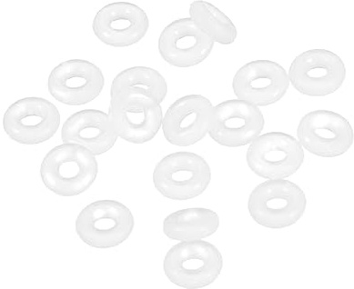 sourcing map 20St Silikon O-Ring VMQ Versiegelung Dichtring Weiß | 5mm AD 1mm ID 2mm Breite