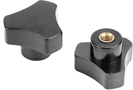 MroMax - Manopole a vite con impugnatura a morsetto, filettatura femmina, M6 mm, 2 pezzi