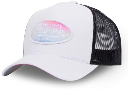 Von Dutch Kappe für Damen und Herren, Trucker-Kappe, verstellbar, weiß, Einheitsgröße