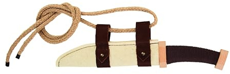 V A H - Wikinger-Holz-Sax mit Brandprägung Hugin & Munin + Wollfilz-Scheide mit Binde-Gürtel [Geschichte spielend erleben | echtes Handwerk | Made in Germany]
