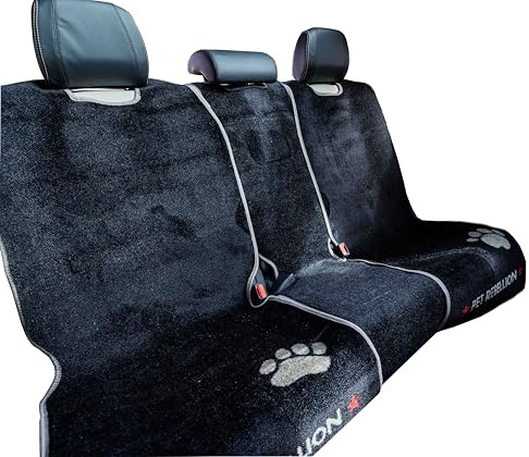 Pet Rebellion Dog Car Seat Cover Set | Universal, Absorbent, Non-Slip, Scratch Proof, Washable Slim Seat Carpet Set, Travel Car Seat Protector for Backseat