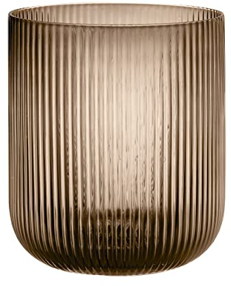 blomus Windlicht -VEN- | Farbe Coffee | Größe L | Aus Glas; Für stimmungsvolles Kerzenlicht; Mundgeblasenes Glas mit individueller Optik; Maße 17,6 x 17,6 x 20,5 cm