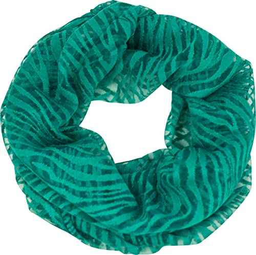 fashionchimp Loop Sommer-Schlauchschal für Damen mit Ausbrenn-Muster, Baumwolle und Polyester, leichter XXL Schal