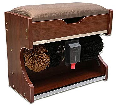 Cireuse à chaussures, machine à cirer les chaussures Cireuse à chaussures automatique Machine à polir et à polir les chaussures avec et machine à polir avec boîte de rangement Brosses à chaussures