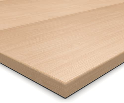 AUPROTEC Dekorplatte 19 mm Buche 70x40 cm – rundum ABS-Kante, pflegeleicht & robust für Regale, Möbel, Innenausbau