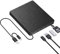 Apkezel Externes CD DVD Laufwerk, USB 3.0 Type-C CD DVD +/-RW Optical Brenner, External DVD Drive mit USB & SD/TF für Alle PC Laptop/Desktop/MacBook, Windows 10/8/7/XP/Vista/Linux/MacOS