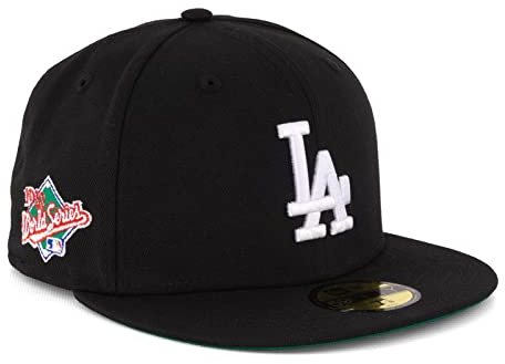 New Era Cap 59FIFTY Herren Basecap NFL NBA MLB Limited Edition (Los Angeles Dodgers Black V2, 7 1/4)