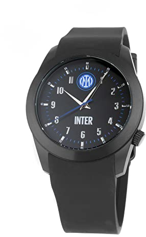 Orologio Sport4 FC Inter: resistente all'acqua fino a 100m con quadrante nero e indici applicati con numeri arabi. Corona ore 4 a pressione.