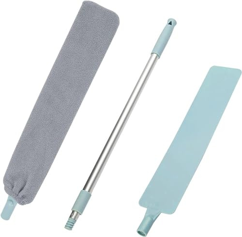 VERIMP Plumero De Microfibra For Limpieza De Espacios Trapeador De Mango Largo Ajustable Lavable Y Flexible Cepillo For Polvo Junto A La Cama, Trapeador De Mango Largo Cepillo De Limpieza