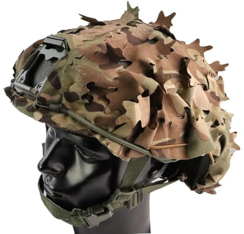 Funda táctica para casco de malla transpirable, camuflaje, ideal para casco táctico militar, combate rápido
