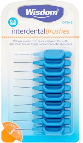 Wisdom 0.60mm Blue Interdental Brush - Pack of 10 Brushes