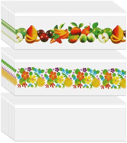Bigqin Acchiappa Mosche,Trappole Per Mosche,Trappola per Mosche da Finestra Adesivo per Catturare Le Mosche（Tipo Trasparente + Tipo Fiore + Tipo Frutto, 10 Pezzi Ciascuno）