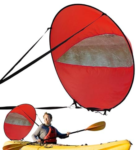 Kajak-Windsegel – Faltbares Windsurfen-Segel, Kajak-Zubehör, Mehrzweck-Kajak-Windpaddel-Paddelbrett, Schatten für Kanu, Schlauchboot, Yacht