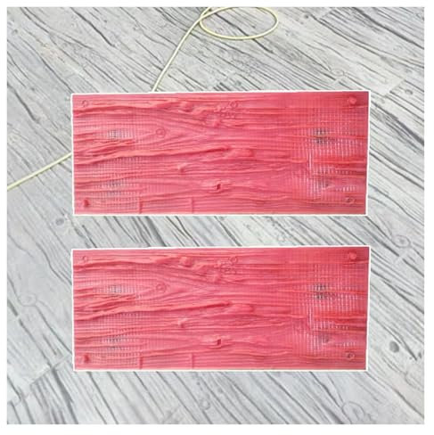 Stampi per timbri in cemento con fiori di pietra, 2 pezzi di stampi for cemento effetto legno for pavimenti e cemento, set di tappetini for timbri in cemento realistici senza soluzione di continuità,