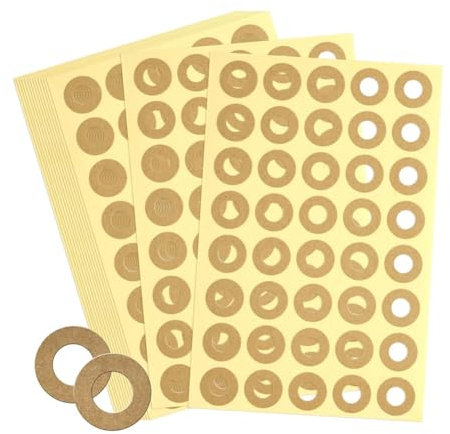 Qussedser 4000 Stück Lochstanzer-Verstärkungsaufkleber, selbstklebend, 1/4 Durchmesser, Loseblatt-Binder-Papier-Lochschutz,