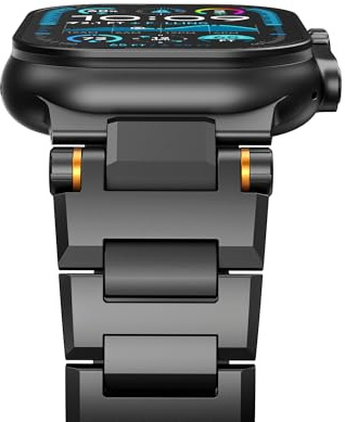 Metallarmband Kompatibel mit Apple Watch Ultra Armband 49mm 46mm 45mm, Langlebiger Edelstahlstecker für iWatch Series 10 9 8 7 6 5 SE, Magnetverschluss für Männer und Frauen Ultra2