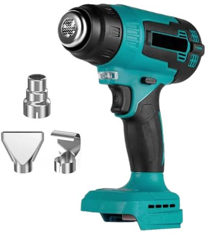 Kabelloser Heißluftgebläse, tragbare Heißschrumpfpistole, 500 W, kann zum Schweißen, Biegen von Rohren, Abbeizen von Farben verwendet werden, geeignet für Makita 18 V Akku