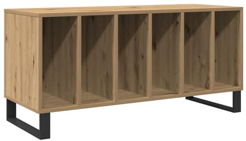 vidaXL Mueble para discos de vinilo Madera vieja 100 x 38 x 48 cm, Mueble moderno para sala, armario rectangular, almacenamiento amplio, solución de estantería compacta, elegante.
