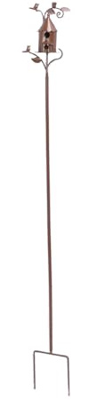Zerodis Metal Birdhouse Unique Outdoor Garden Decoration with Stake for Hummingbirds Attraction Iron Material for Patio, Garden