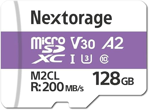Nextorage Produttore giapponese UHS-I Micro SD Card 128 GB microSDXC A2 U3 V30 lettura fino a 200 MB/s Swtich Switch NX-M2CL128G Nexus Storage Micro SD Card