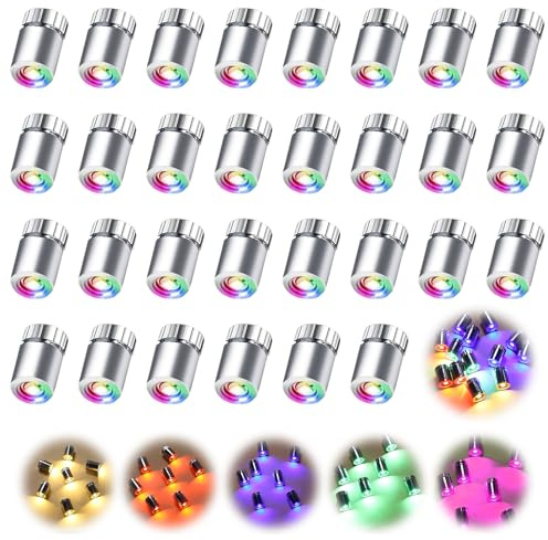LUKIUP 30 PCS Luces LED PequeñAs, Luces LED Pilas, Mini Lampara LED, Lámpara de Juguete Pequeña para DecoracióN de Fiestas Manualidades, Accesorios para Casa de MuñEcas (Luz Multicolor)