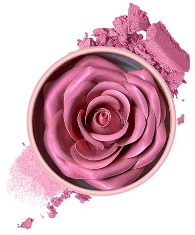 Rose Blush – Floral Pressed Tint, Velvety Skin Shade | Seamless Blendable Cheek Highlighter, Radiant Glow Cosmetic Powder for Wedding Makeup Bag, Birthday Gift Pack, Festival Beauty Counter