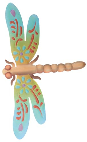 CLISPEED Dragonfly Wall Art Iron Sculpture Outdoor Garden Metal Hanging Wall Decor Ornament for Home and Patio