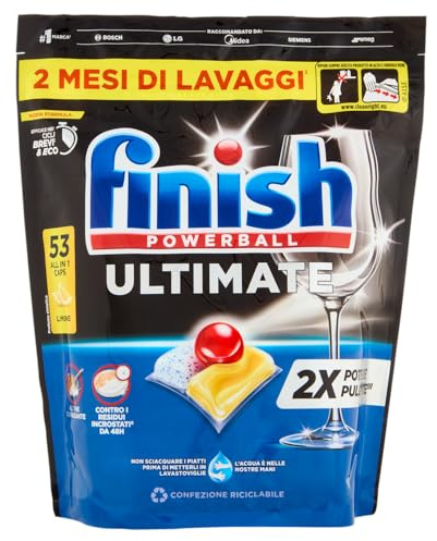 Finish ultimate limone pastiglie lavastoviglie 53 lavaggi 683,7 g
