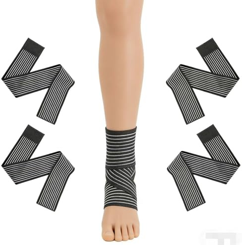CXWFLM Lot de 4 genouillères 70 cm - Genouillère compressée et bandage de sport pour le sport de force, le fitness et l'entraînement - Bandage élastique pour genoux, bras, coudes, mollets, mains